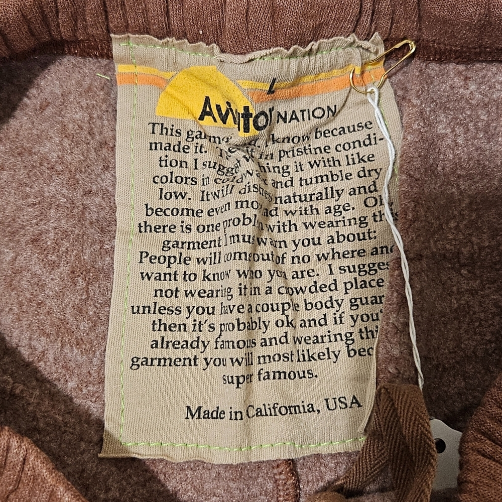 Aviator Nation Sweatpants Palm Tree Music Festival Aspen 2025 Large Unisex Brown - Picture 6 of 6